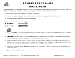 Mixed operations - Zombie math board game