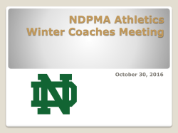 NDPMA Fall Coaches Meeting