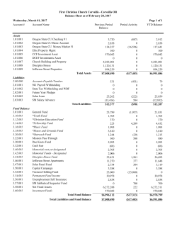 Feb 2017 Balance Sheet - Disciples in the Heart of Corvallis