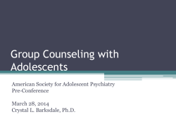 Group Counseling with Adolescent Mothers