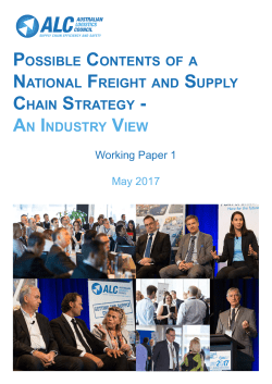 possible contents of a national freight and supply chain strategy