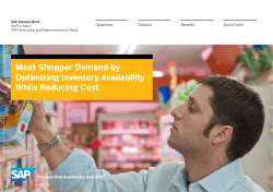 Meet Shopper Demand by Optimizing Inventory