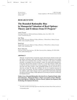 The Bounded Rationality Bias in Managerial Valuation of Real Options