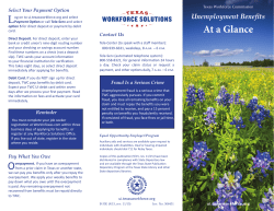 Unemployment Benefits At A Glance