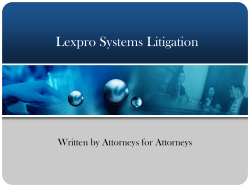Lexpro Systems Litigation