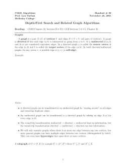 Depth-First Search and Related Graph Algorithms