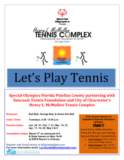 Let`s Play Tennis - Special Olympics Florida