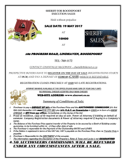 SALE DATE: 19 MAY 2017