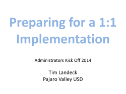Administrators Kick Off: The Science of Implementation