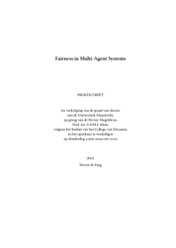 Fairness in Multi-Agent Systems - Maastricht University Research