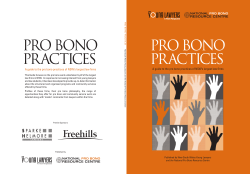 A guide to the pro bono practices of NSW`s largest law firms
