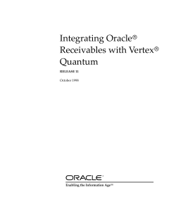 Integrating Oracle Receivables with Vertex Quantum