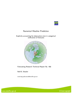 Numerical Weather Prediction Explicitly accounting for