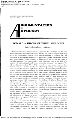 Toward a theory of visual argument