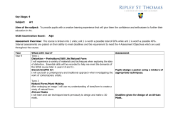 Key Stage: 4 Subject: Art Aims of the subject: To