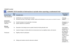 CONSORT checklist