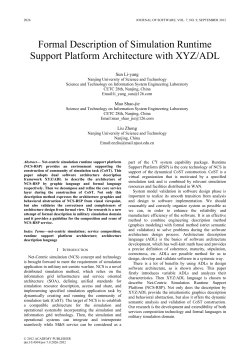 Formal Description of Simulation Runtime Support Platform