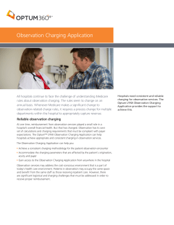 Observation Charging Application product sheet