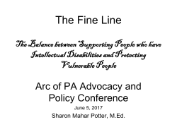 The Fine Line The Balance between Supporting People who have