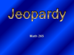 POWERPOINT JEOPARDY
