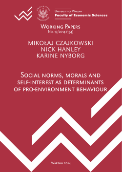 Social norms, morals and self-interest as determinants of pro