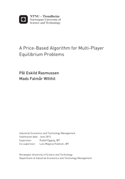 A Price-Based Algorithm for Multi-Player Equilibrium