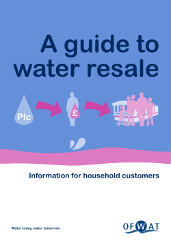 A guide to water resale