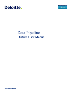Data Pipeline - Dataset Administration User Manual