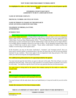 informed consent to participate in a research study