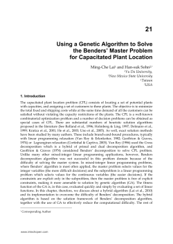 Using a Genetic Algorithm to Solve the Benders