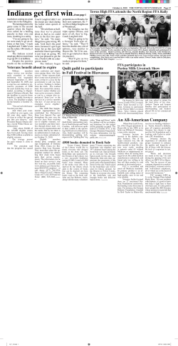 Fall-A-Brat Indians get first win...from page 1 Fall Festival