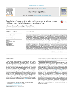 Calculation of phase equilibria for multi-component