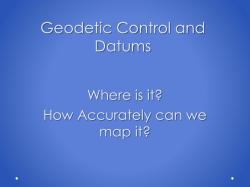 Geodetic Control and Datums