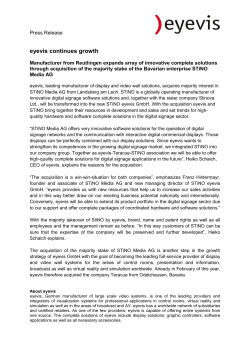 eyevis continues growth