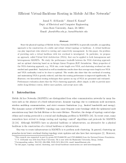 Efficient Virtual-Backbone Routing in Mobile Ad Hoc Networks&lowast;