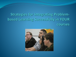 Strategies for Integrating Problem-based Learning Successfully in