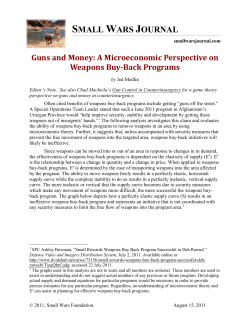 Guns and Money: A Microeconomic Perspective on Weapons Buy