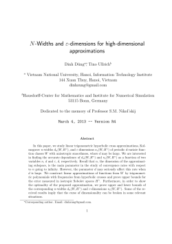 N-Widths and &epsilon;-dimensions for high-dimensional