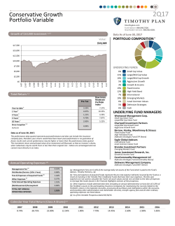 Conservative Growth Portfolio Variable