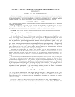 OPTIMALLY SPARSE MULTIDIMENSIONAL REPRESENTATION