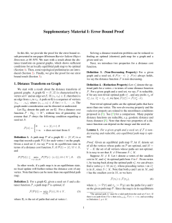 Supplementary Material I: Error Bound Proof
