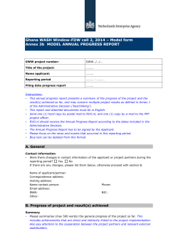 Annex3b Progress Report annual