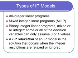 Types of IP Models
