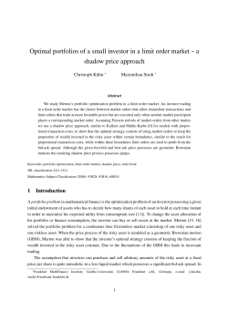 Optimal portfolios of a small investor in a limit order market