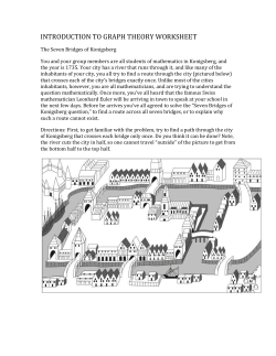 INTRODUCTION TO GRAPH THEORY WORKSHEET The Seven