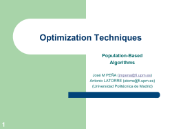 Optimization Techniques - Universidad Politécnica de Madrid