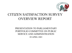 citizen satisfaction survey overview report presentation to portfolio
