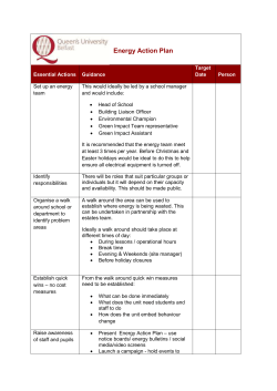 Energy Action Plan Toolkit - Queen`s University Belfast