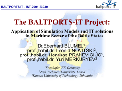 The BALTPORTS-IT Project: Application of Simulation