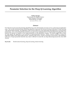 Parameter Selection for the Deep Q